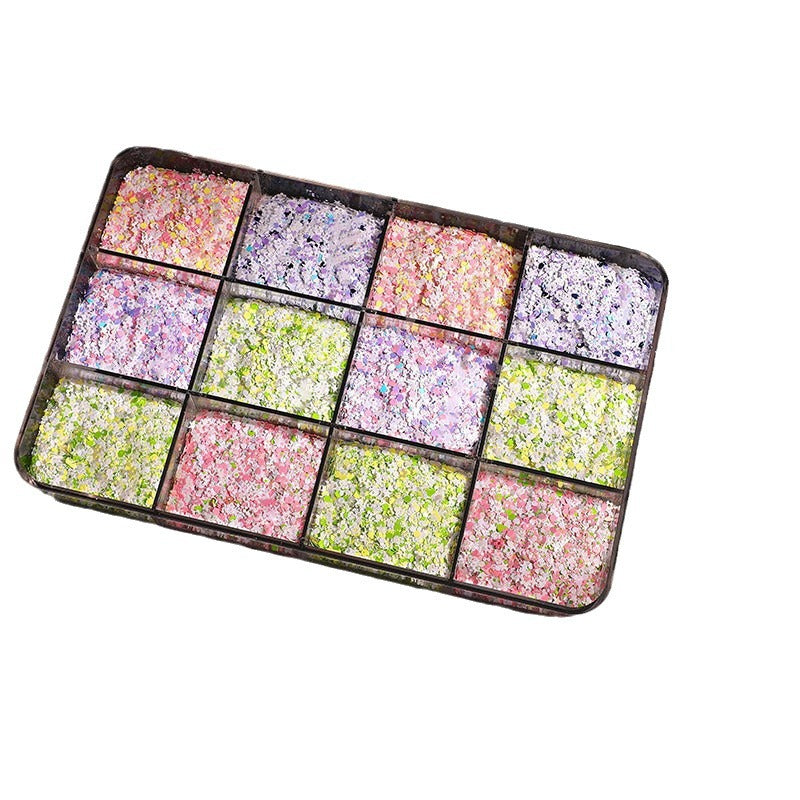 Wholesale DIY Handmade Material Drop Glue Macaron Mixed Glitter Flow Hemp Cherry Blossoms Sparkling Pink Glitter