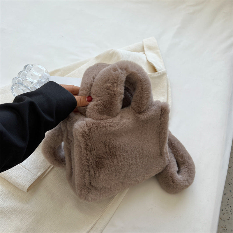 Wholesale Plush Bags Shoulder Crossbody Bags Hand-held Furry Bags