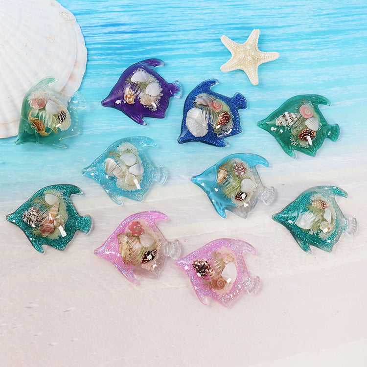 Wholesale Ocean Refrigerator Stickers Hippocampus Turtle Real Shell Starfish