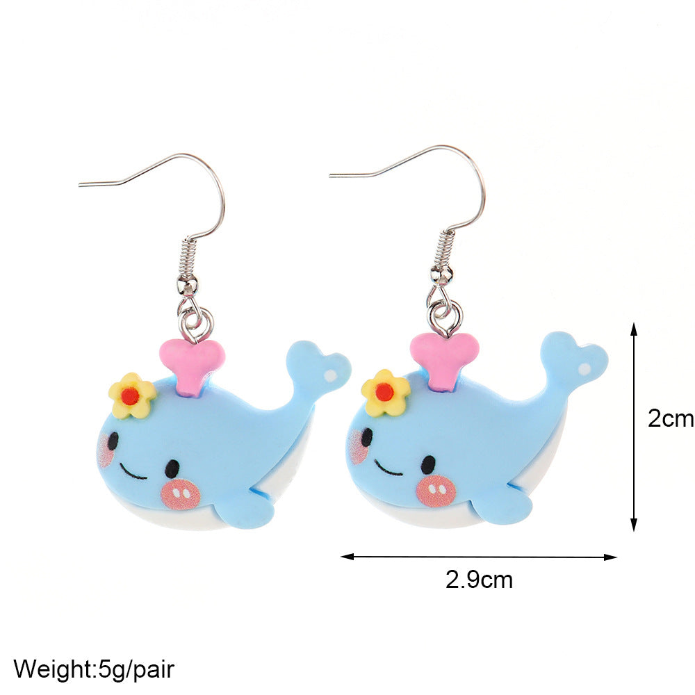 Wholesale Fun Cute Cartoon Plastic Earrings