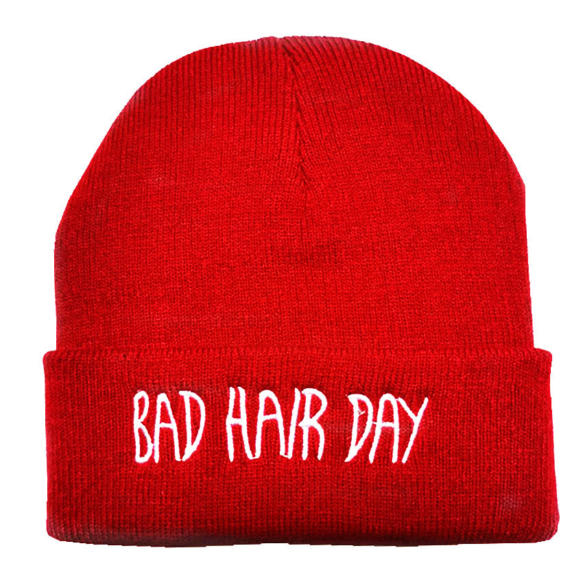 Wholesale Letter Embroidery Fruit Color Sports Pullover Autumn and Winter Knitted Wool Hat