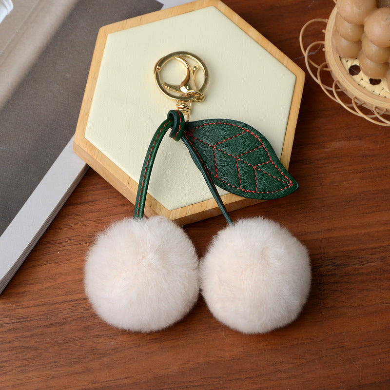 Wholesale Small Cherry Plush Keychain