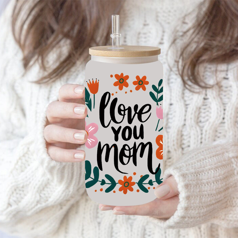 Wholesale Cartoon Cute Mother' s Day Family Theme 16oz Cup UV DTF Wraps