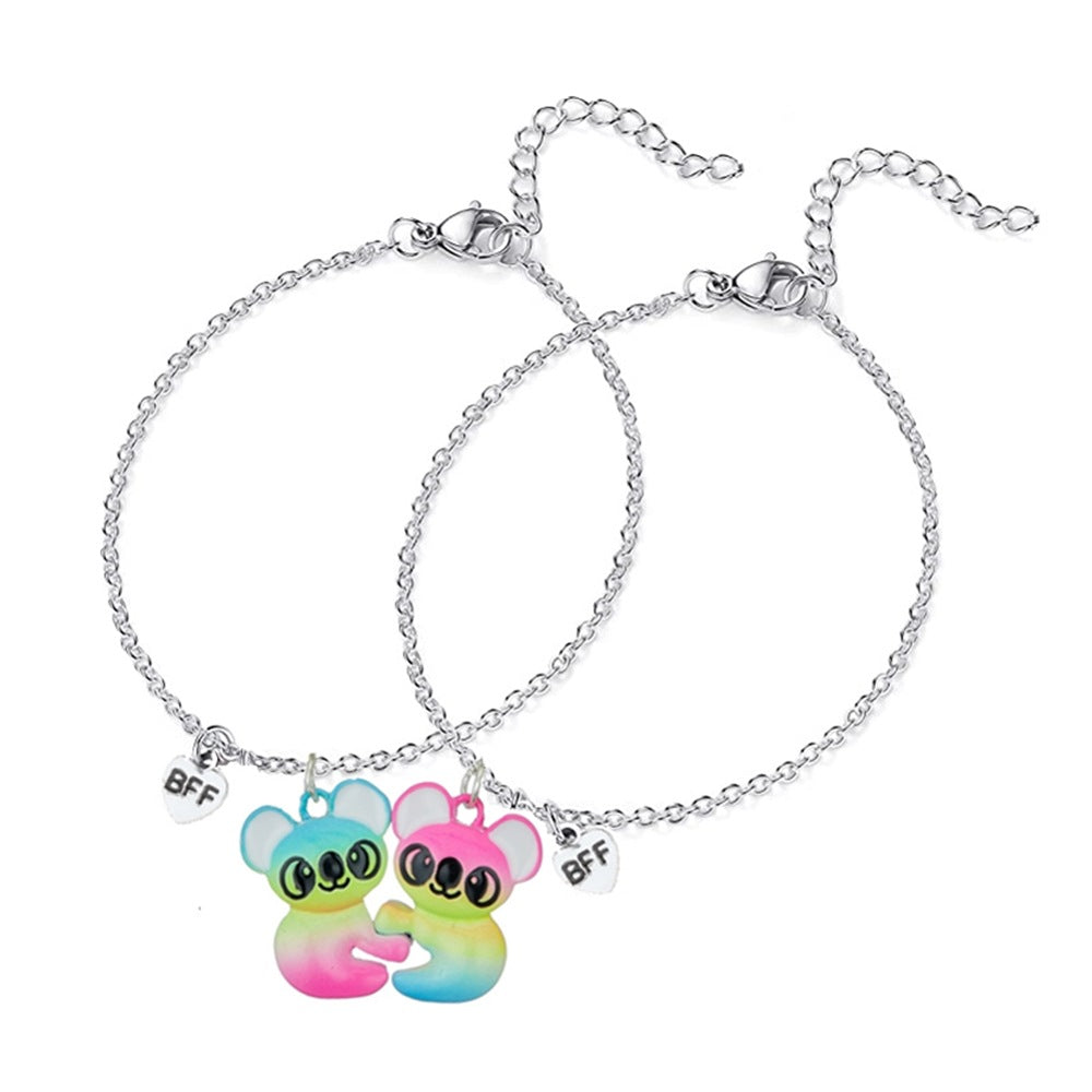 Wholesale Rainbow Raccoon Pals Koala Magnet Pendant Necklaces