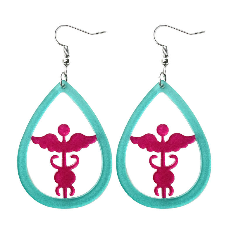 Wholesale Medical staff tablets,  stethoscope,  needle tube,  ECG,  acrylic earrings