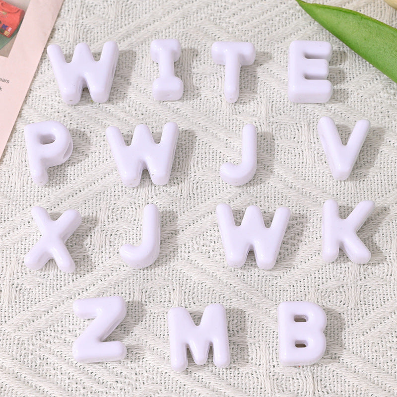 Wholesale 5pcs/pack Acrylic Colorful Letter Beads DIY Jewelry Accessories
