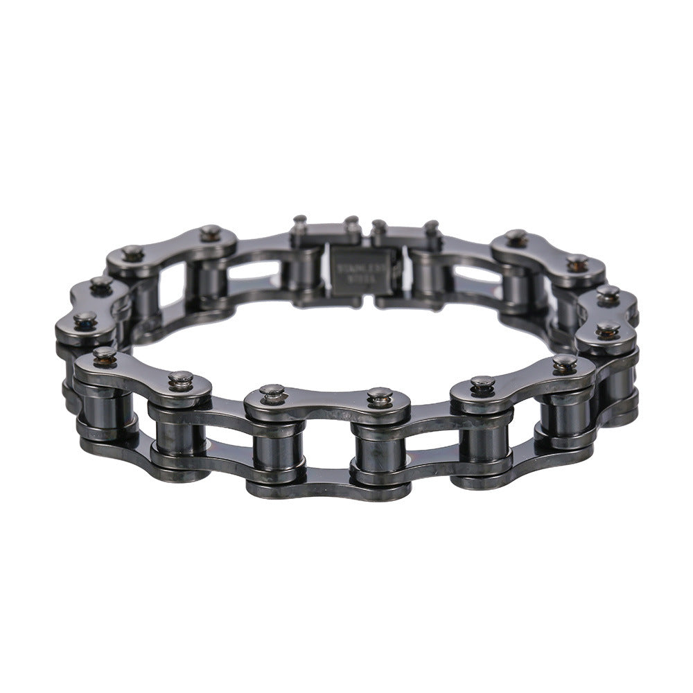 Wholesale Punk Rolling Bicycle Chain Stainless Steel Bracelet