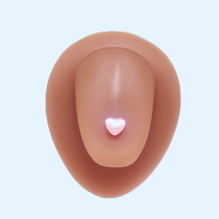 Wholesale Round Heart Shaped Water Drop Color Stainless Steel Tongue Studs