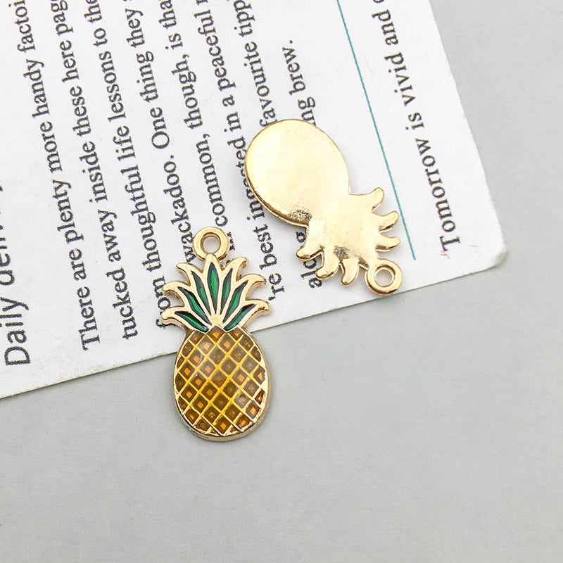 Wholesale 1 New Oil Dripping Alloy Colorful Simulation Apple Cherry DIY Pendant