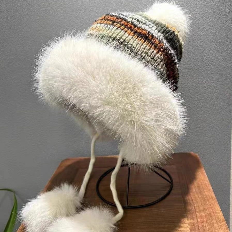 Wholesale Autumn and Winter Ear Protection Plush Warm Knitted Hats