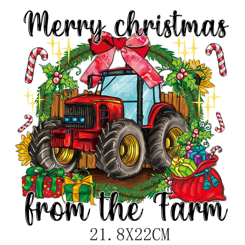 Wholesale 5pcs/pack Christmas logo clothing UV DTF Ready to Press Transfers Wraps