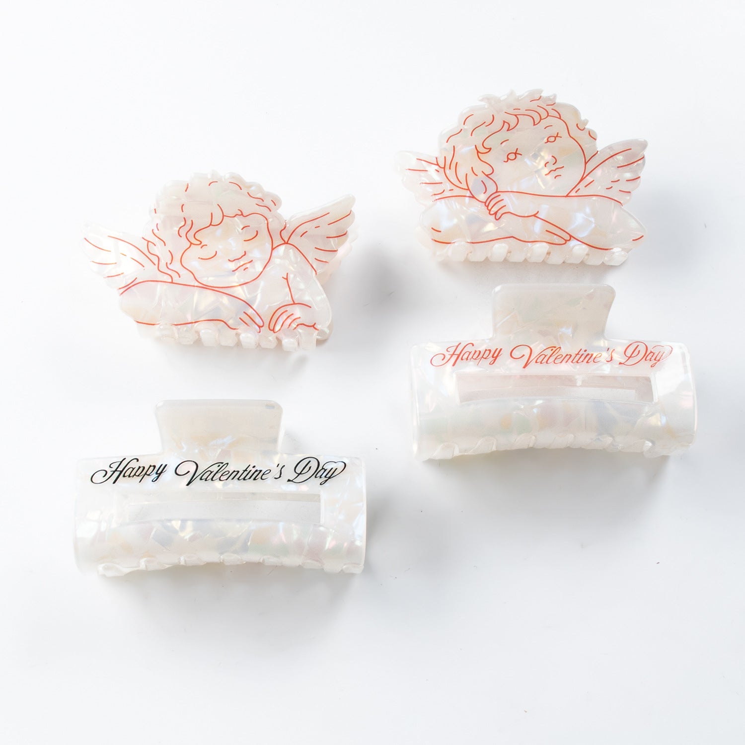 Wholesale Valentine's Day Colorful Rectangular Angel PVC 8cm Autumn and Winter Clip