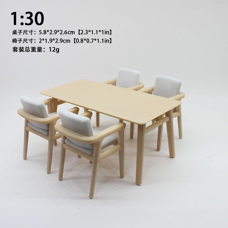 Wholesale Mini dollhouse decorations dining tables  chairs Doll Accessories