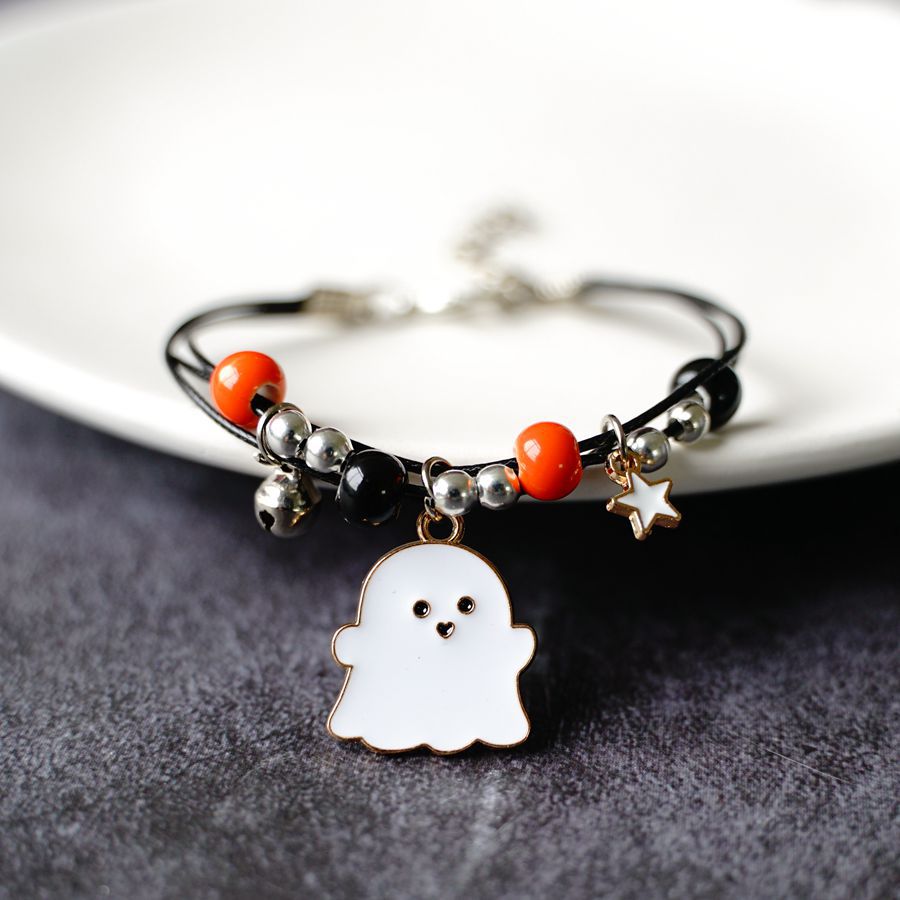 Wholesale Halloween Pumpkin Ghost Festival Orange Bracelet