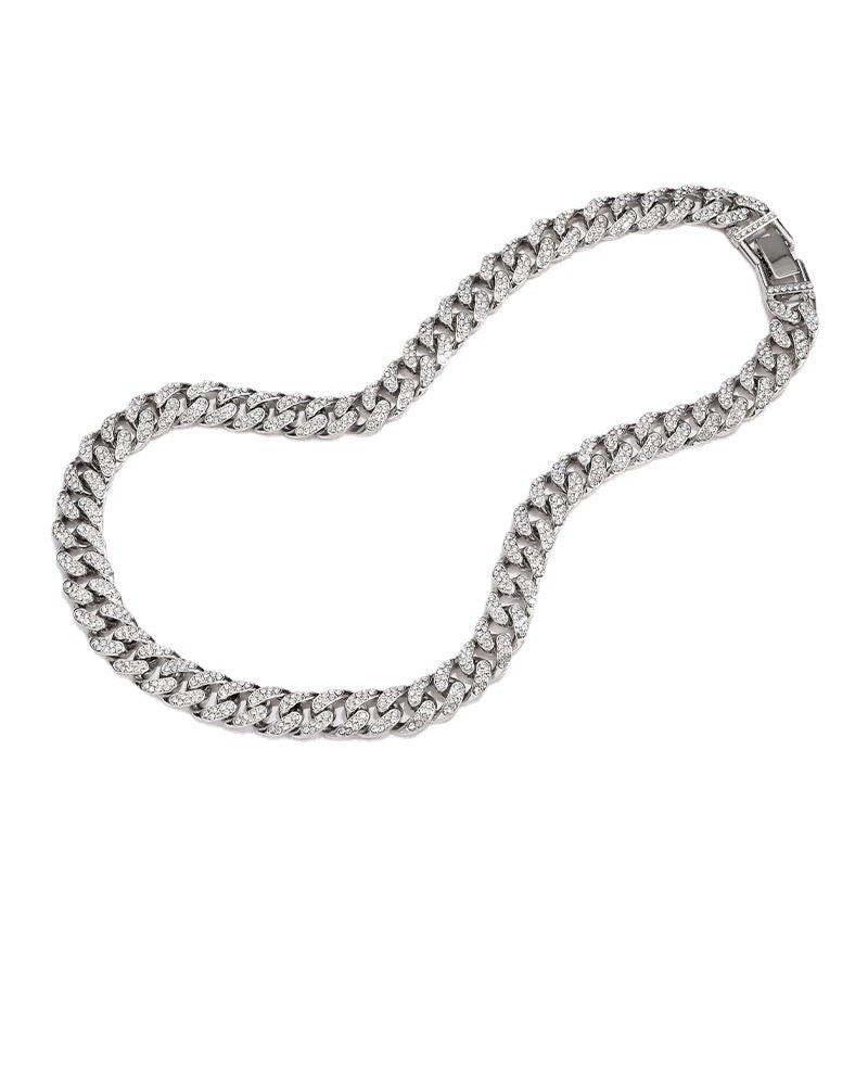 Wholesale Full Diamond 13mm Cuban Hip Hop Men's Necklace