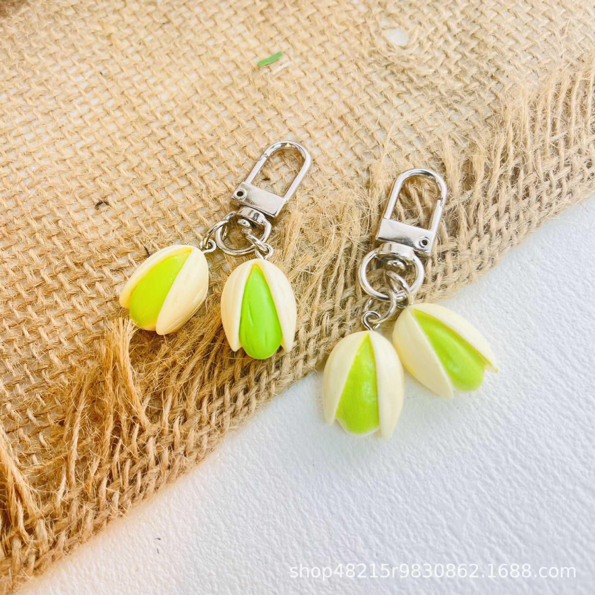 Wholesale Food Series Pistachio Keychain Backpack Charm