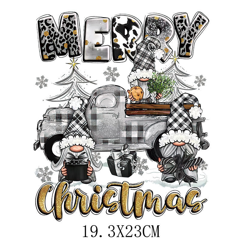 Wholesale Christmas snowman cartoon heat transfer  UV DTF Ready to Press Transfers Wraps