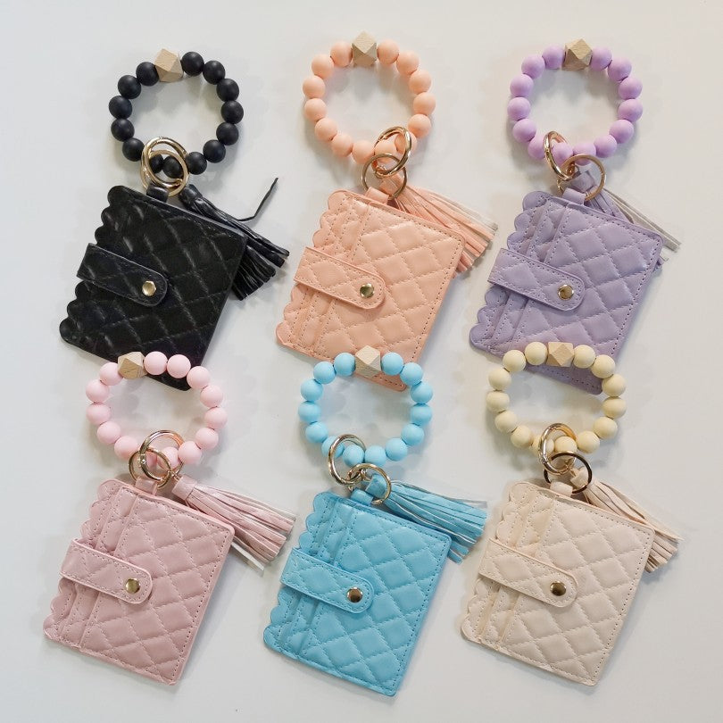 Wholesale Christmas Santa Claus Snowman Moose Silicone Wrist Coin Purse Keychain