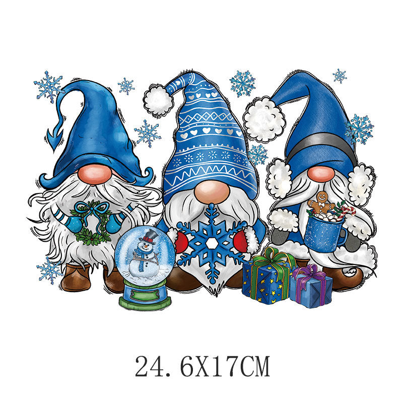 Wholesale Christmas snowman cartoon heat transfer  UV DTF Ready to Press Transfers Wraps