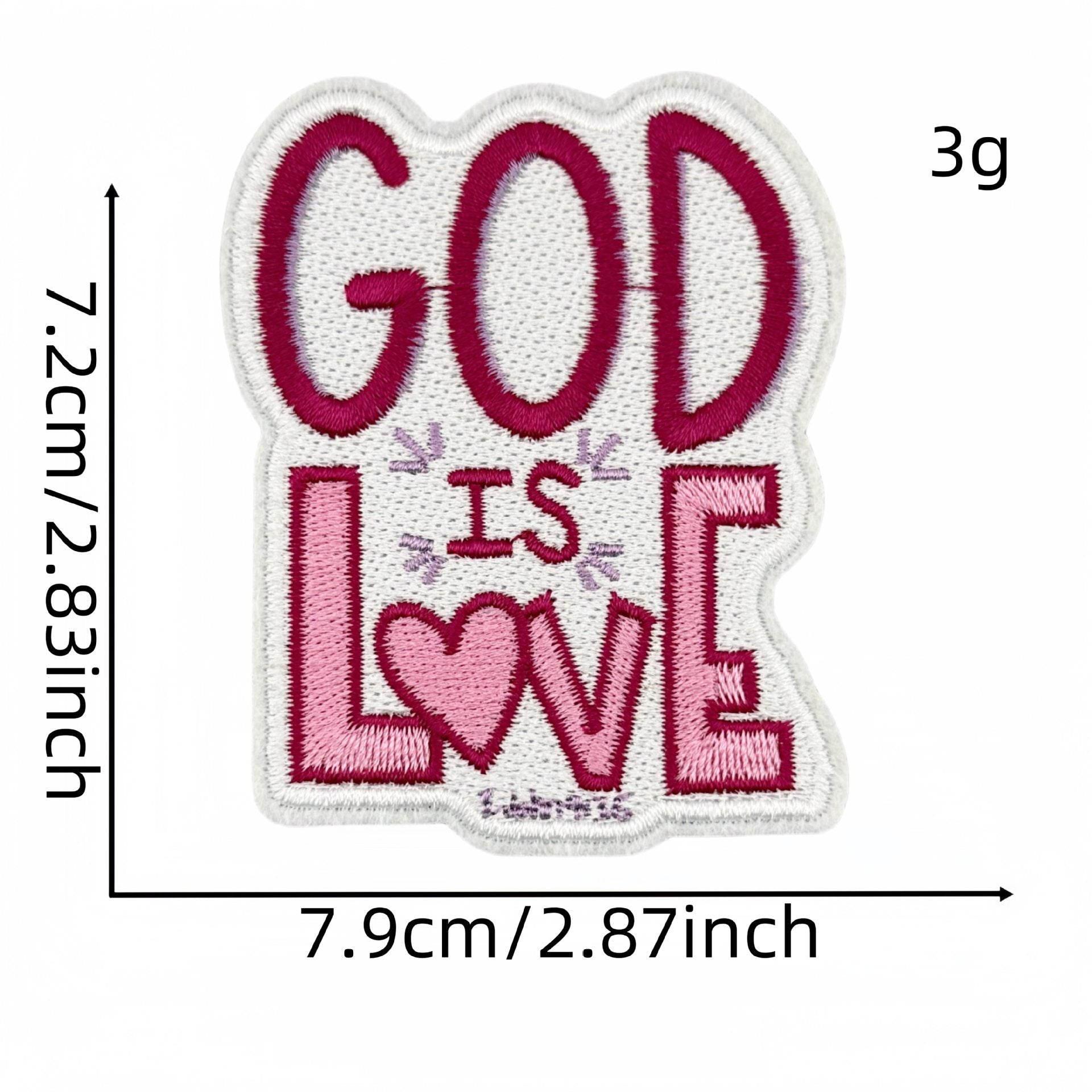 Wholesale pink Cartoon inspirational text DIY Patches