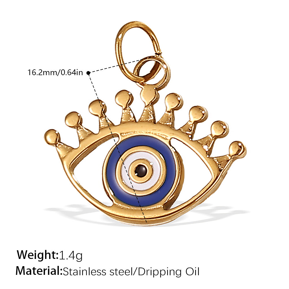 Wholesale Stainless steel 18K gold-plated palm eye pendant