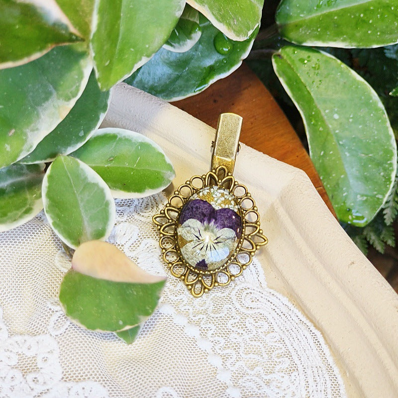 Wholesale Handmade Vintage Lace Real Flower Immortal Flower Hairpin Brooch Bracelet Necklace