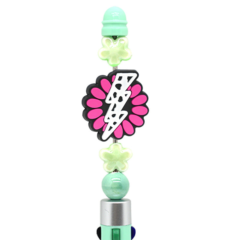 Wholesale Random 100pcs valentine' s day rotatable pen beads