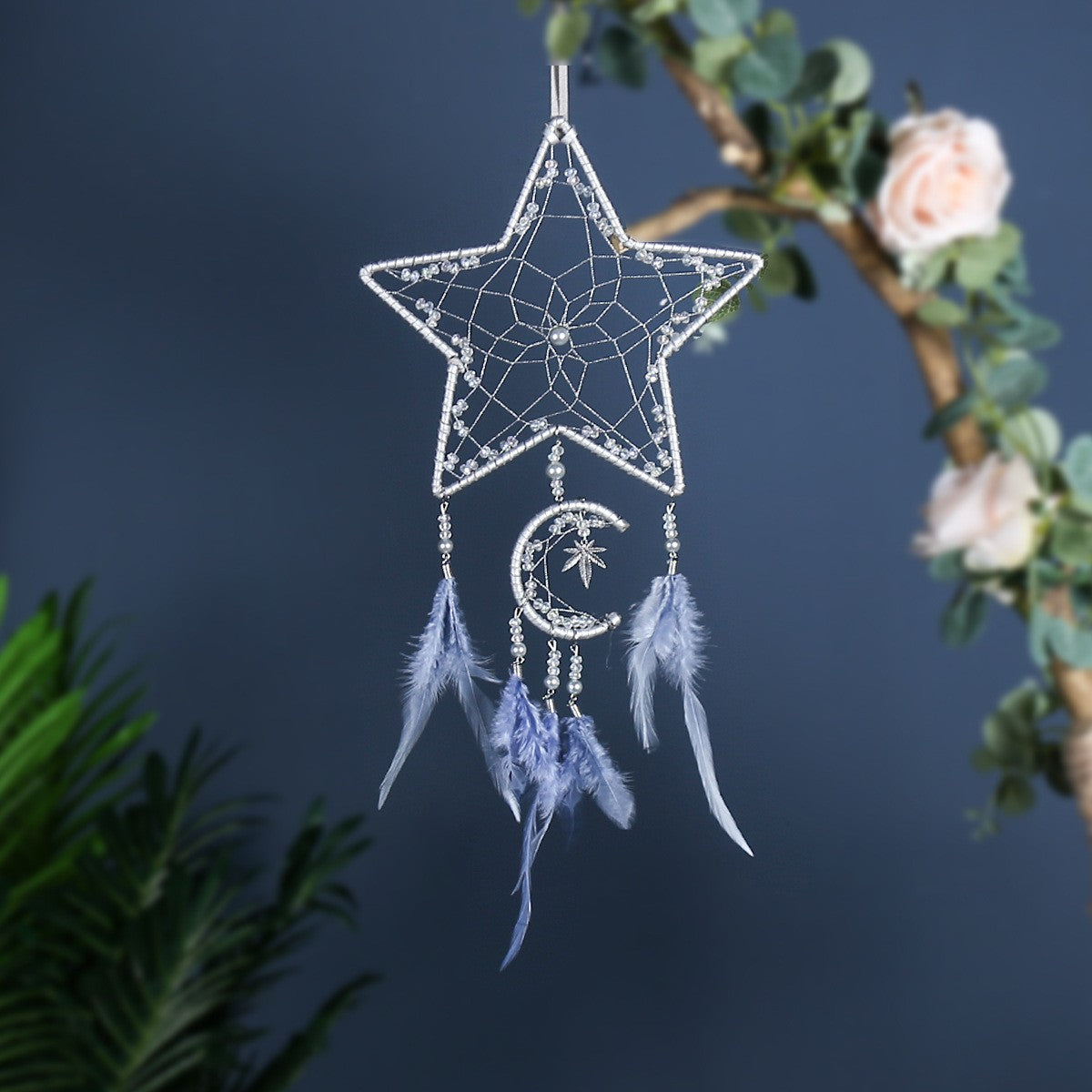 Wholesale Grey Two-Ring Home Dream Catcher
