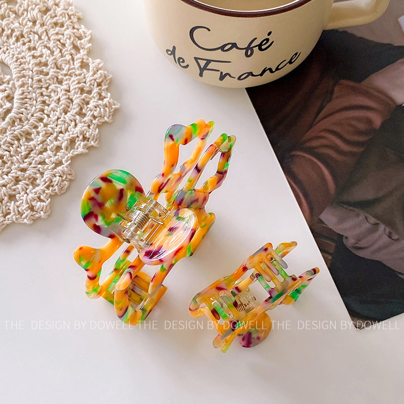 Wholesale Acetic Acid Board Simple Cute Cute Hollow Hairpin Medium Hairpin