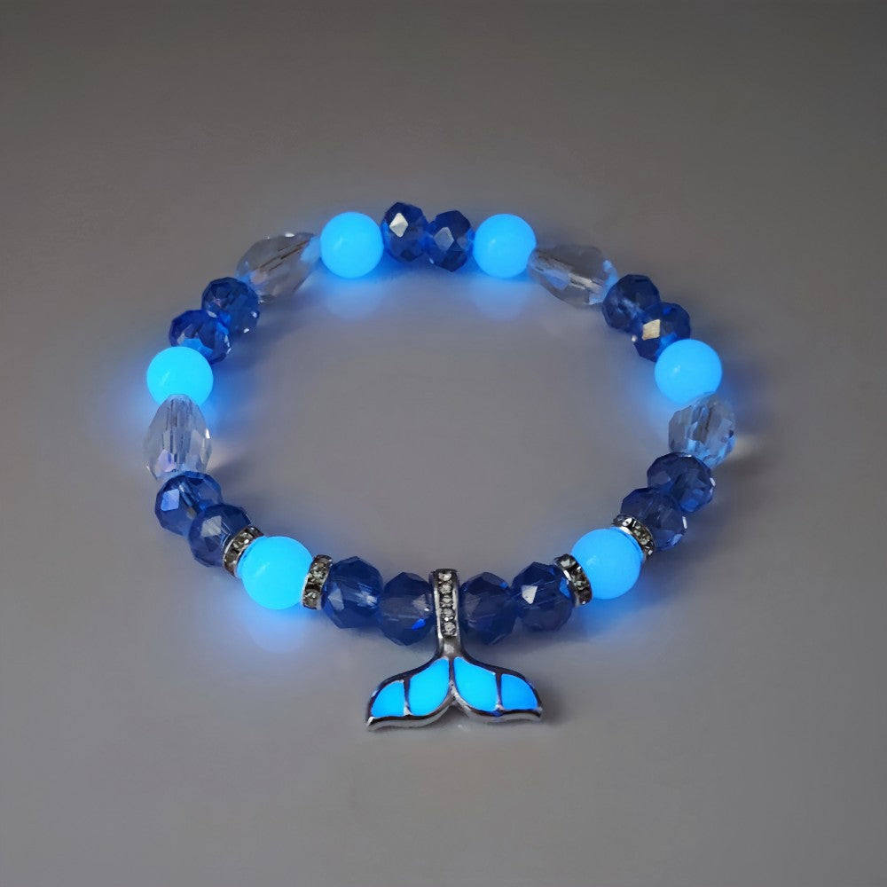 Wholesale Night glow fish tail dreamy crystal bracelet