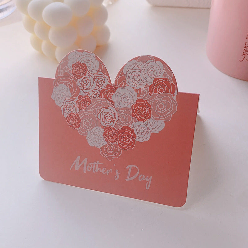 Wholesale of 10pcs/pack Mother's Day Love Flowers Paper Greeting Cards