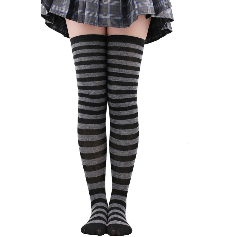 Wholesale Halloween Zebra Over-the-Knee Striped Socks