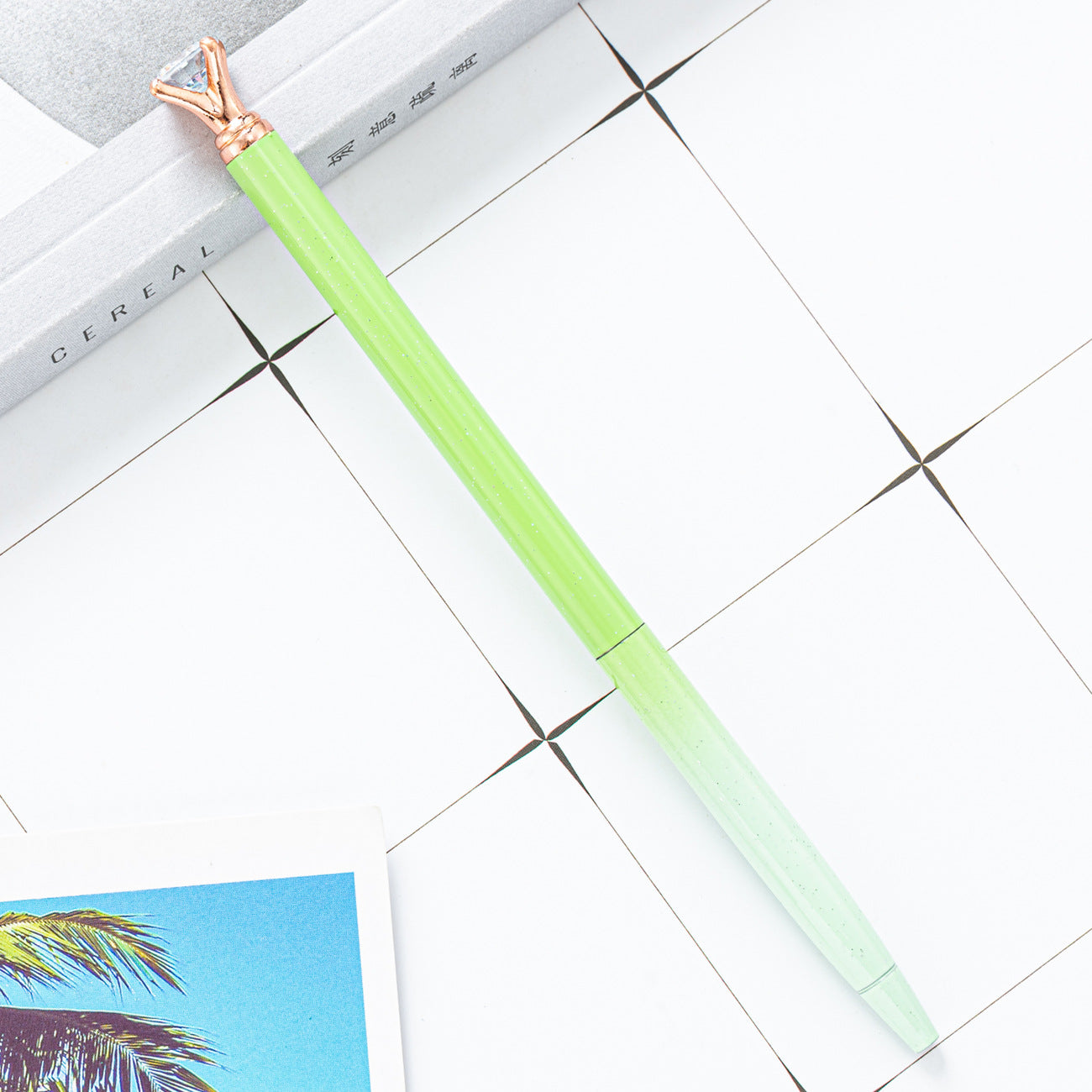 Hoelsale Pens Gradient Small Diamond Ballpoint Pen Metal Pen