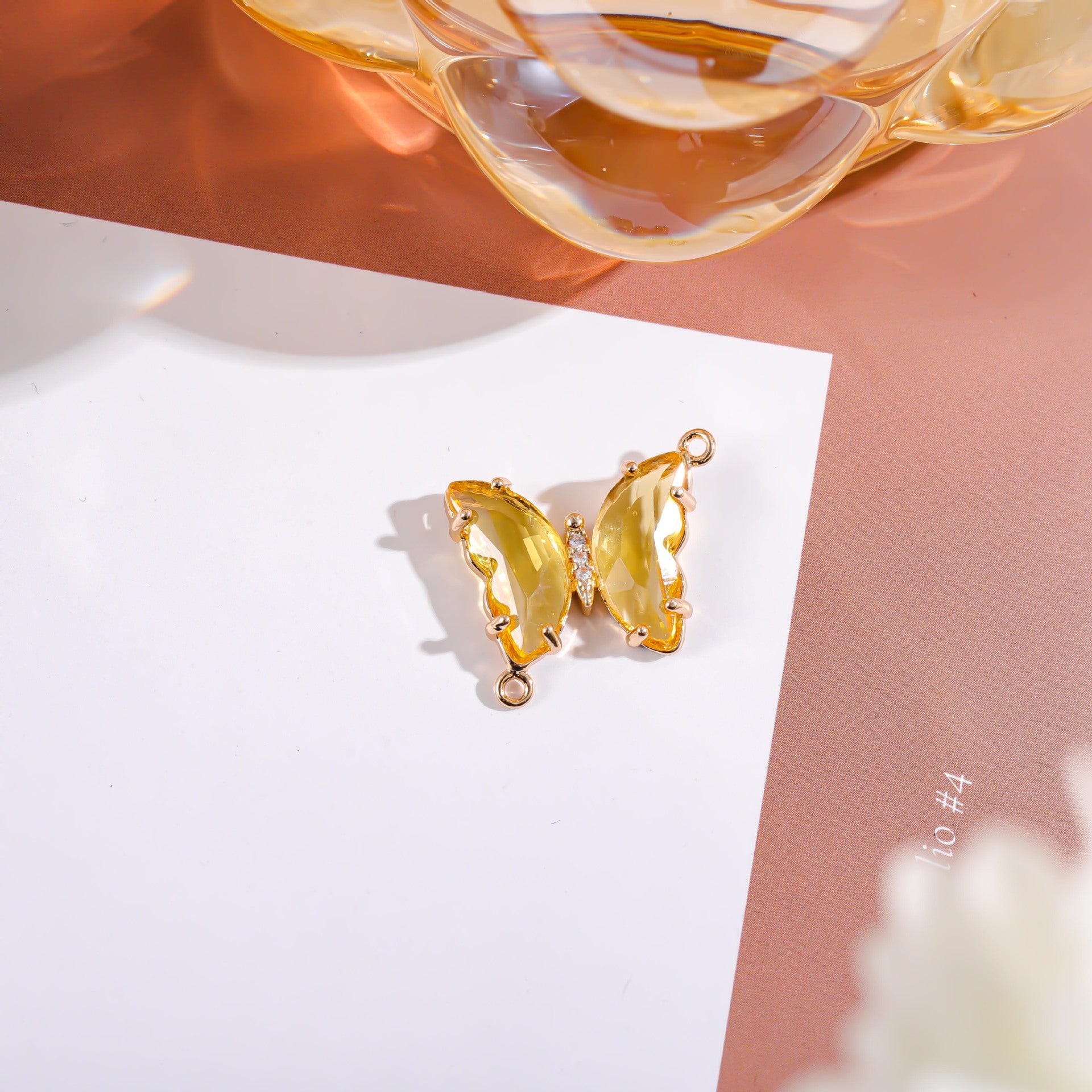 Wholesale Crystal Butterfly Double Pendant