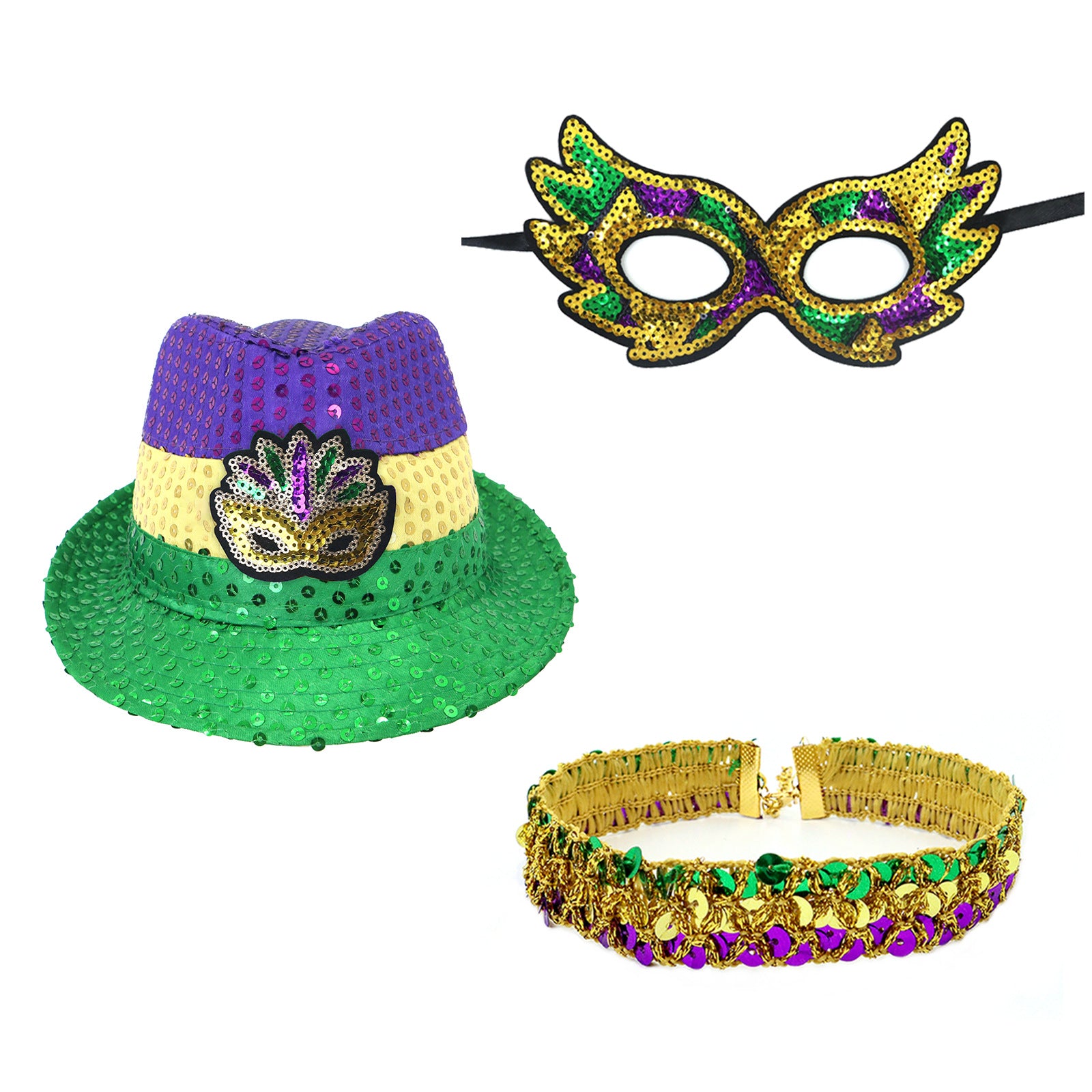 Wholesale new carnival party props personality fashion masquerade mask bracelet collar suit