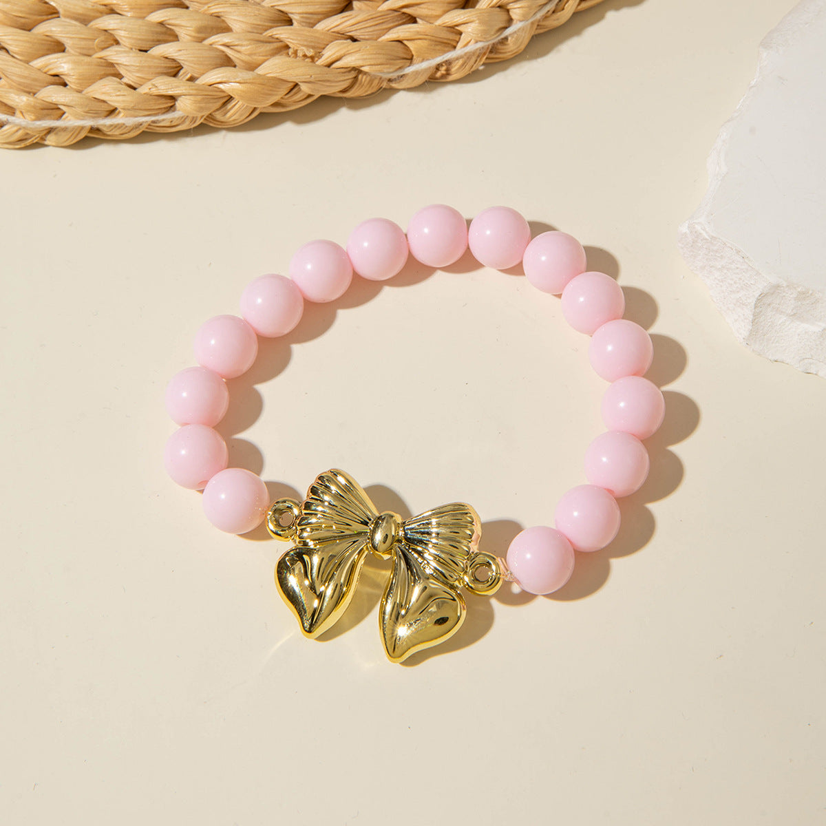 Wholesale 10pcs Summer Dopamine Colorful Bow Acrylic Bracelet