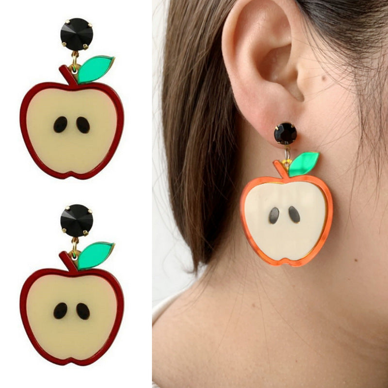 Wholesale Acrylic fruit vegetable Dragon Fruit  earrings