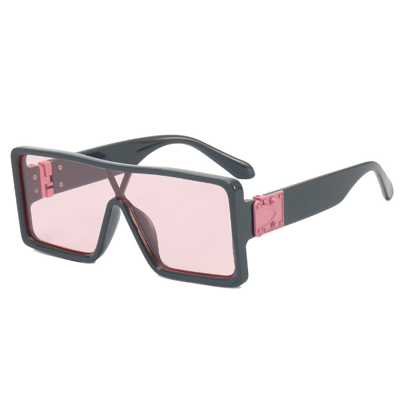 Wholesale Large Frame One Piece PU Sunglasses