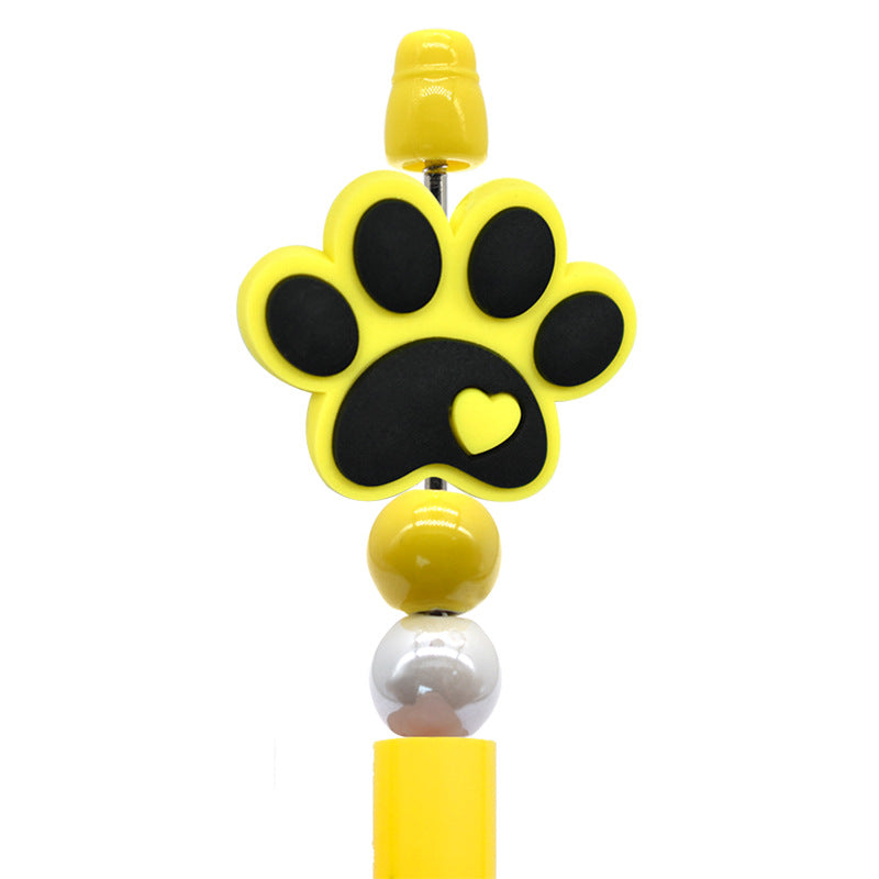 Wholesale Random 100pcs cute colorful dog paw focal beads