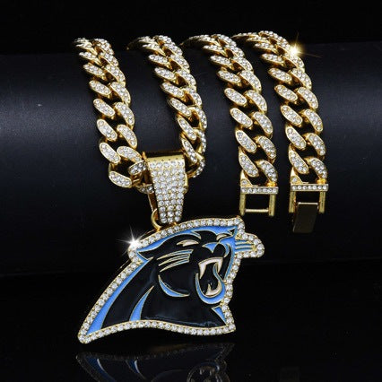 Wholesale Men S Hip Hop Rhinestone Cuban Necklace Gold Jewelry Accessory Gift Casual