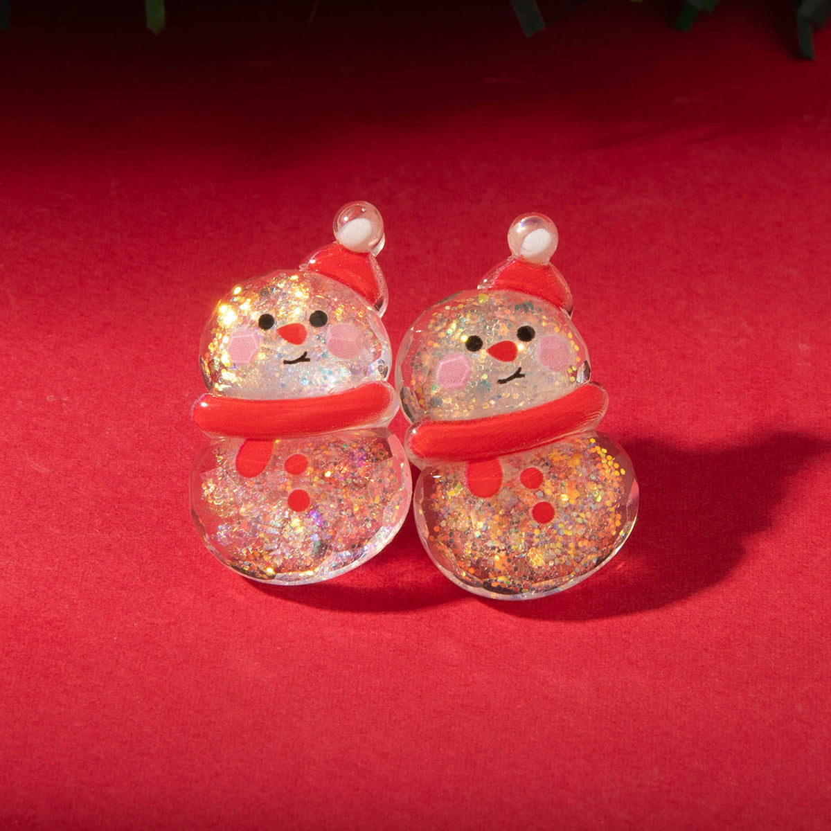 Wholesale Christmas Resin Christmas Tree Snowman  Earrings