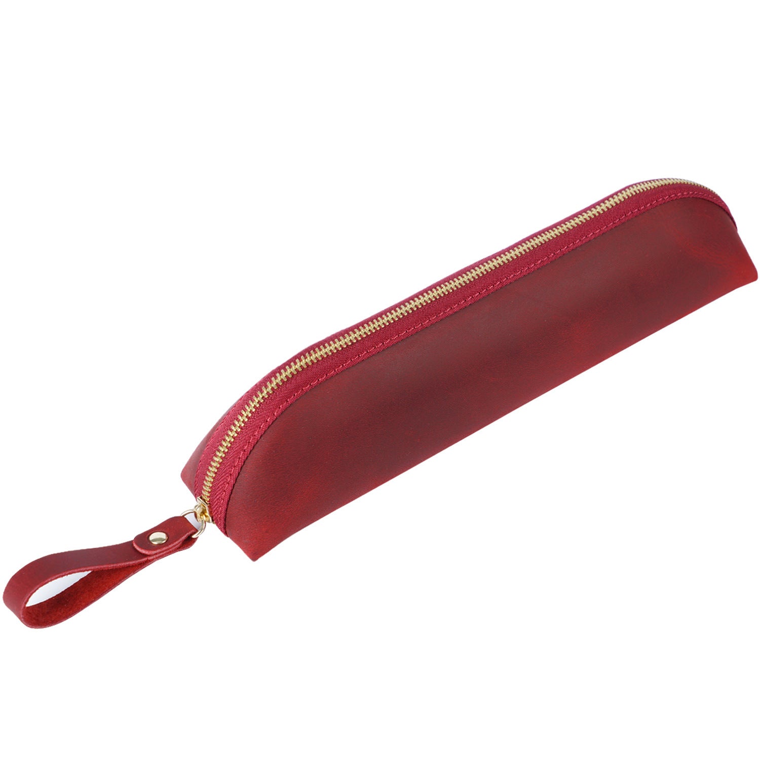 Wholesale Extend The Head Layer Cowhide Simple Pen Bag