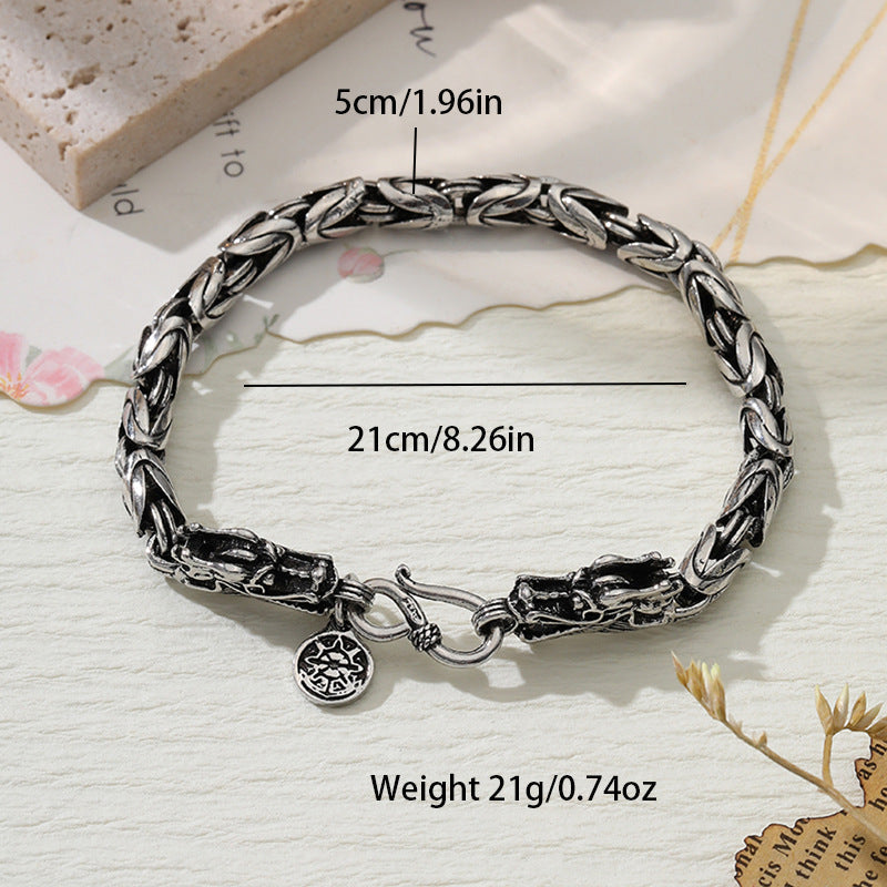 Wholesale  Retro Hip-Hop Dragon Bracelet Men's Personalized Hip-Hop Punk Totem Bracelet