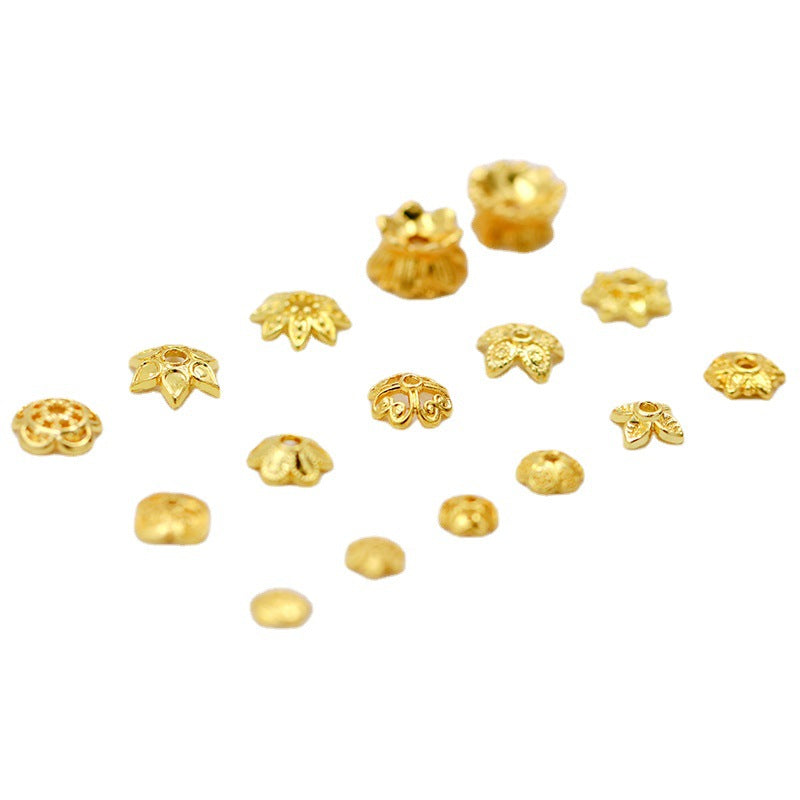 Wholesale of 100PCS/PACK Color 18K 14K Gold-plated Hollow Alloy Flower Holders