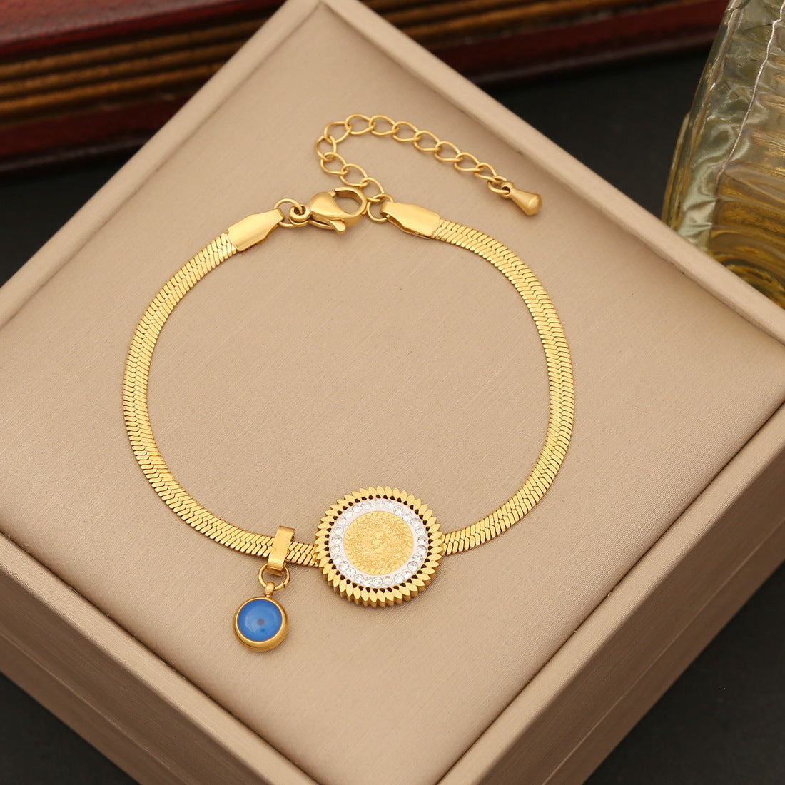 Wholesale Stainless Steel Butterfly Drip Oil Bracelet