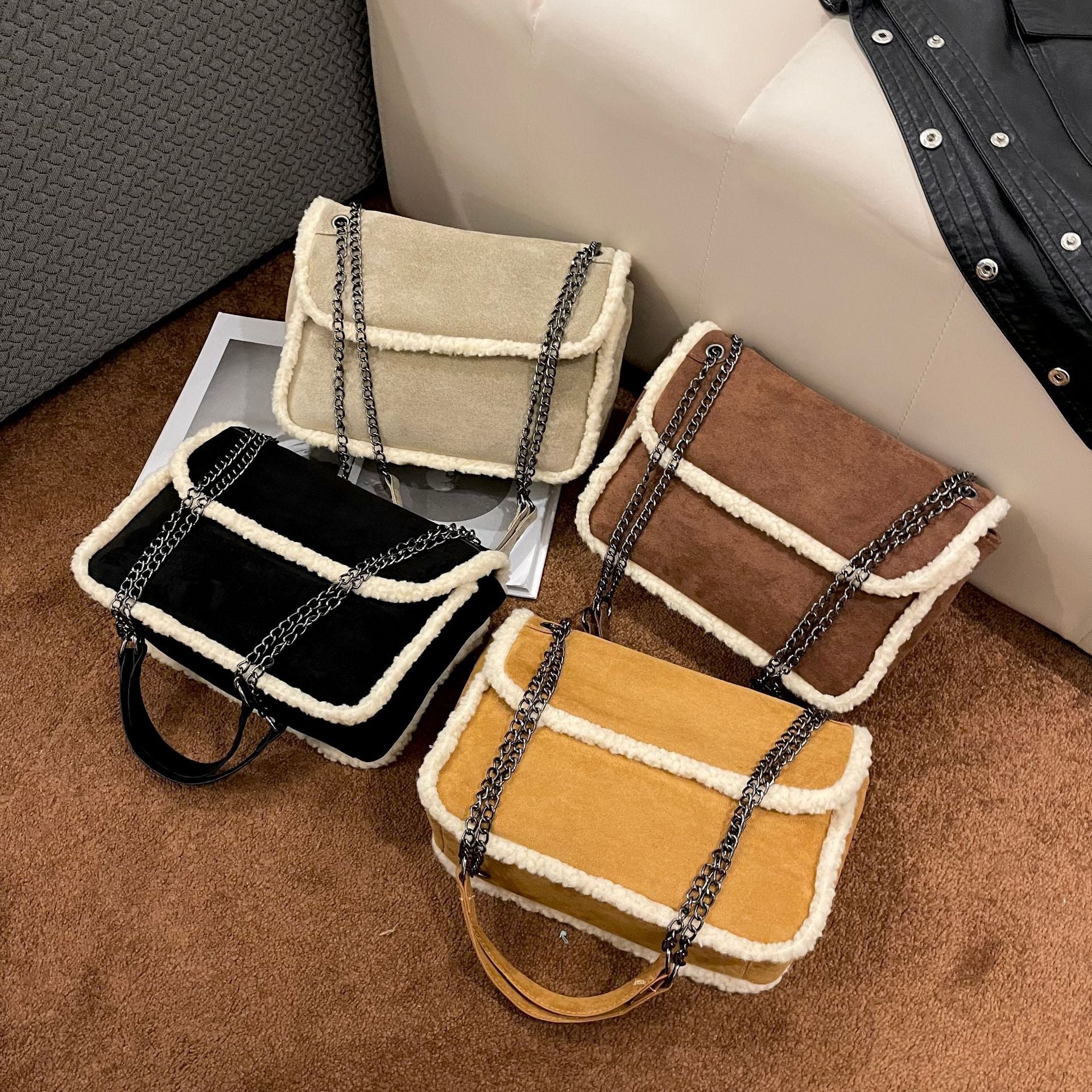 Wholesale Leather Shoulder Bag Vintage Tote Bag Chain Bag