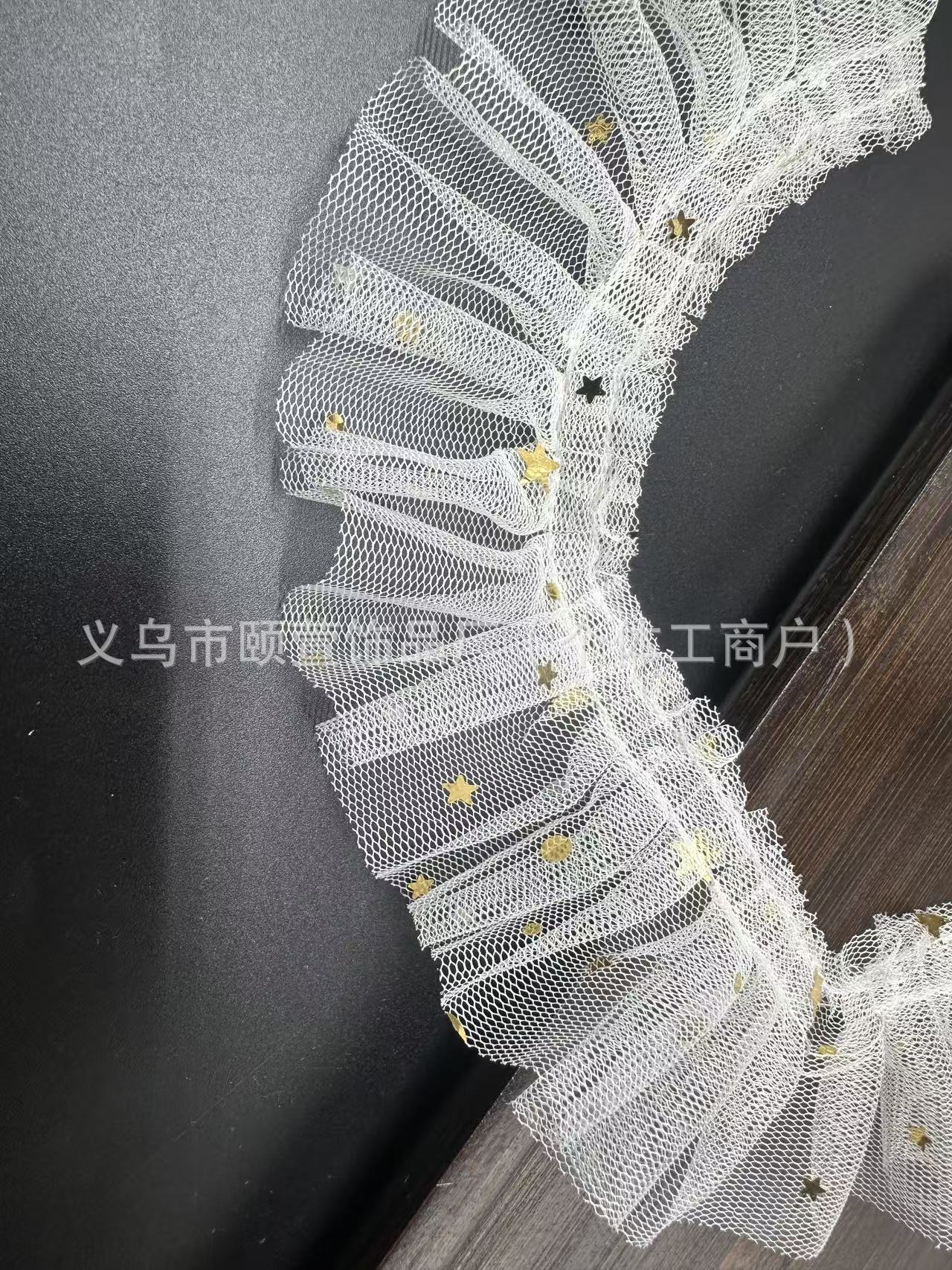 Wholesale 40pcs 5cm colored mesh sequin lace Doll Accessories