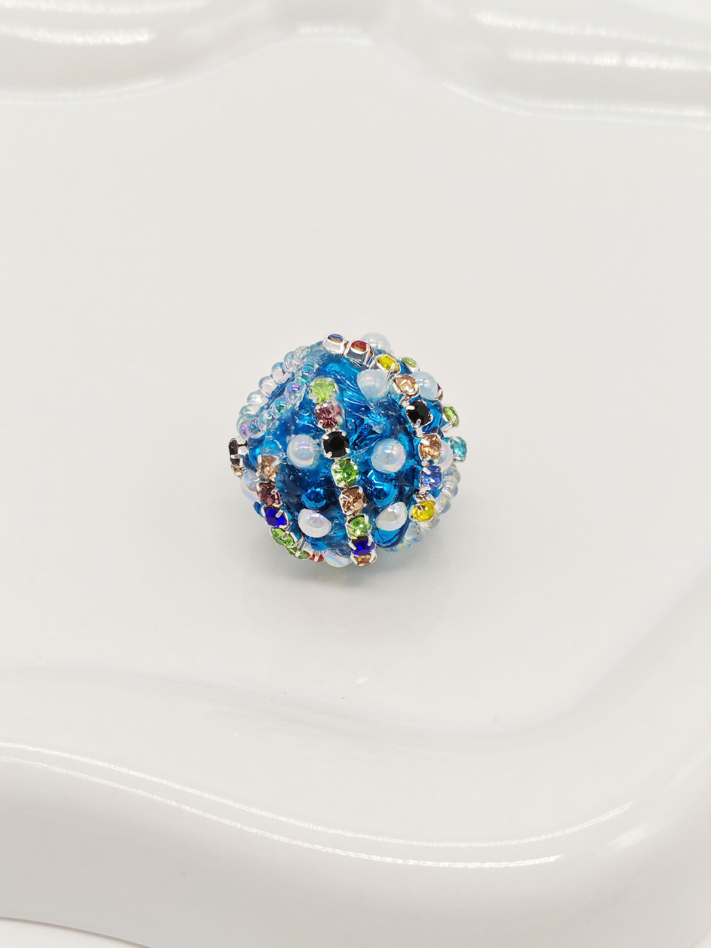 Wholesale 10pcs drill ball colored straight hole Acrylic Beads
