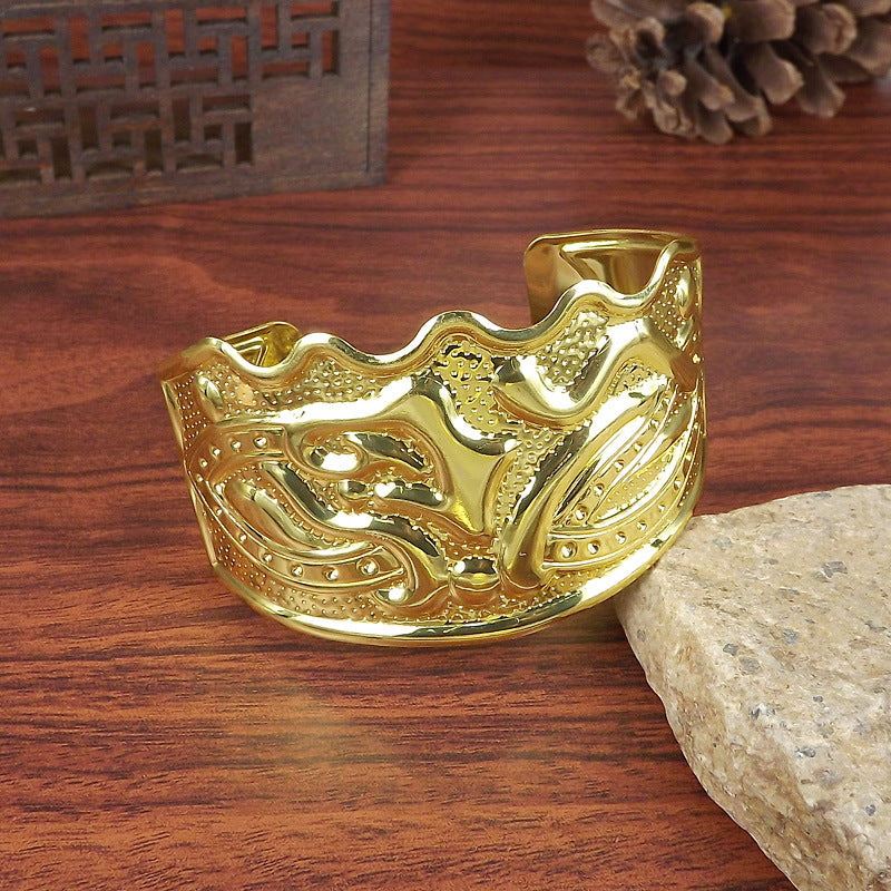 Wholesale Silver Grain Handmade Retro Ethnic Style Bracelet