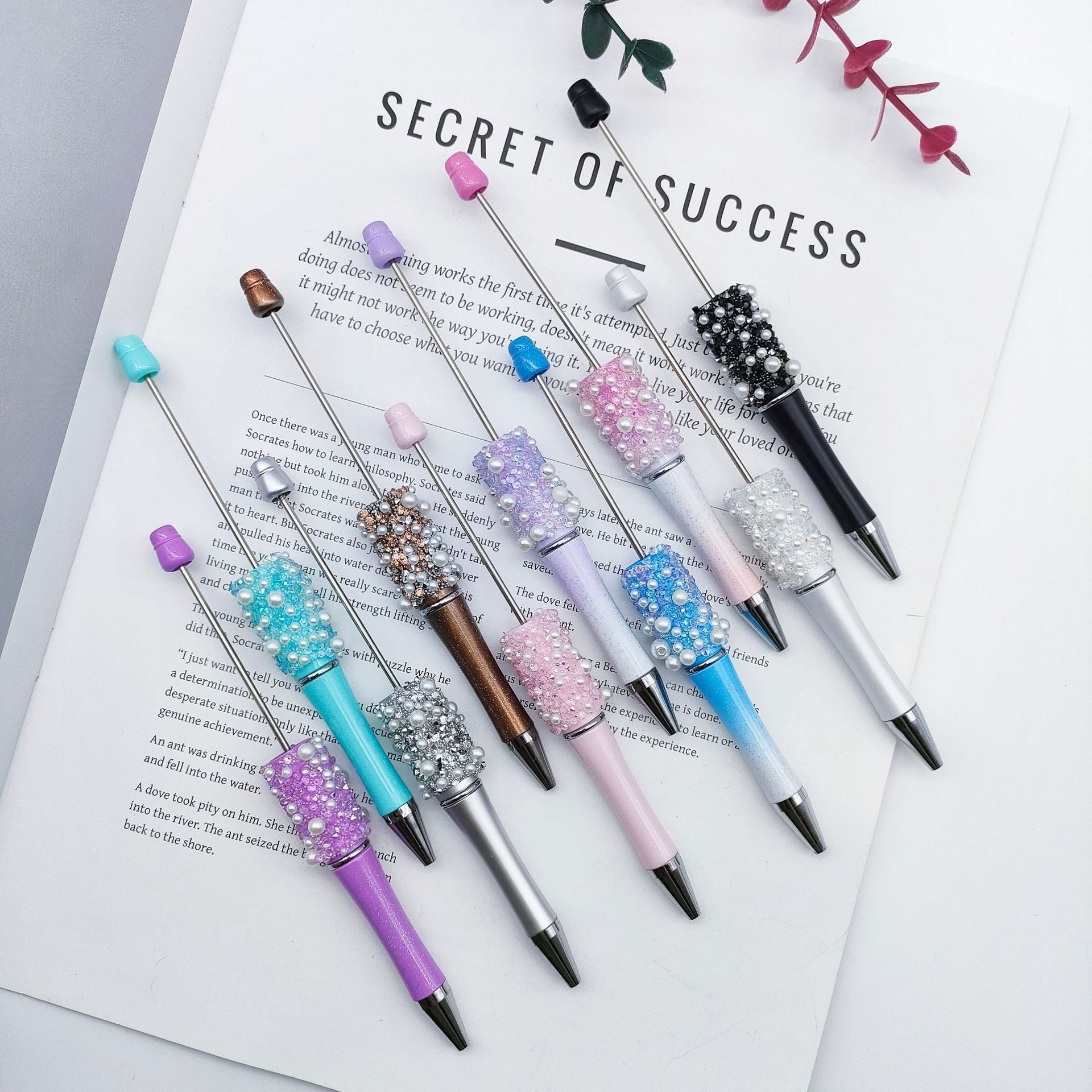 Wholesale 10pcs Pearl Sugar Bead Pen Hand Painted Beads DIY